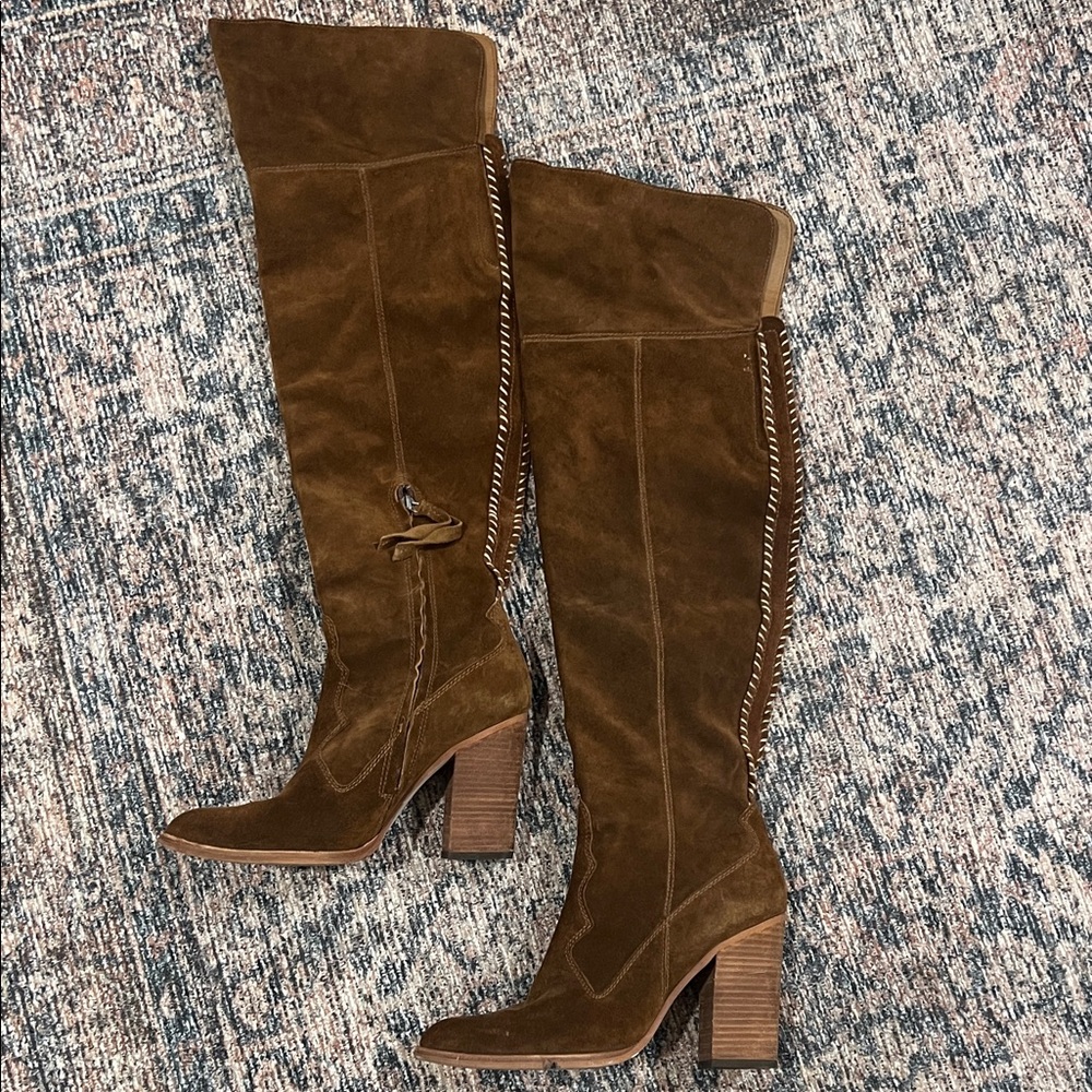 Dolce Vita Tan Suede Over the Knee Boots